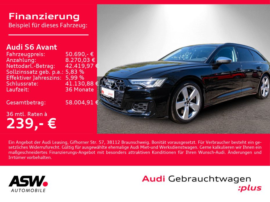 Fahrzeugabbildung Audi S6 Avant 3.0TDI quattro LED Navi RFK SHZ AHK