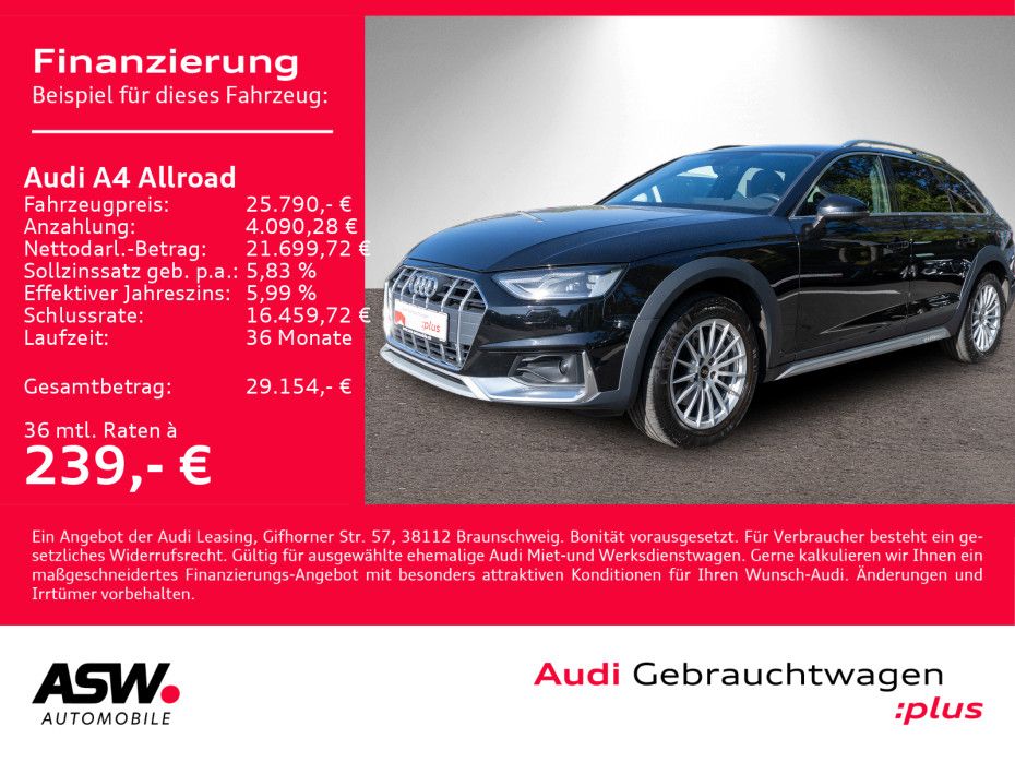 Fahrzeugabbildung Audi A4 allroad quattr 40TDI Stroni LED Navi SHZ RFK