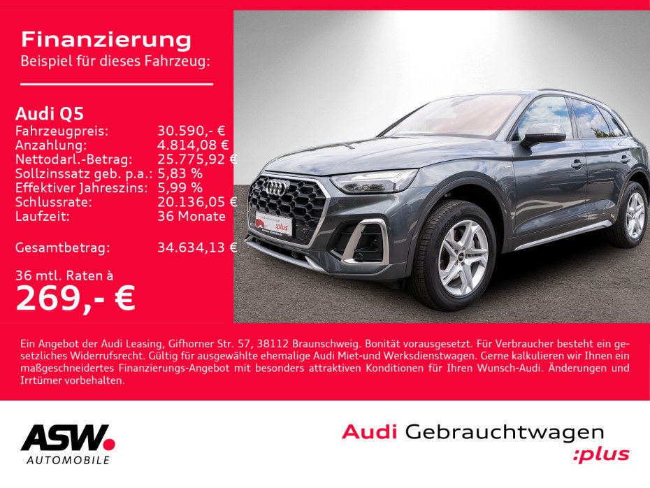 Fahrzeugabbildung Audi Q5 S line 2.0TDI quattr Stronic LED Navi SHZ RFK