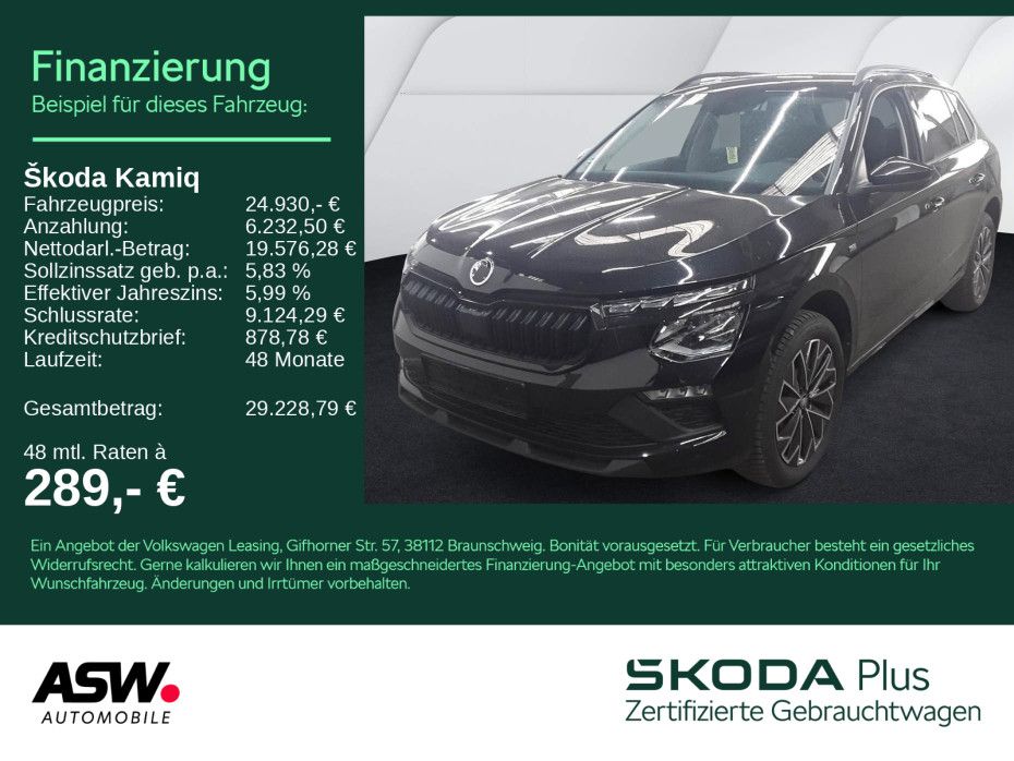 SKODA Kamiq Tour 1.0 TSI DSG LED Navi RFK ACC AHK