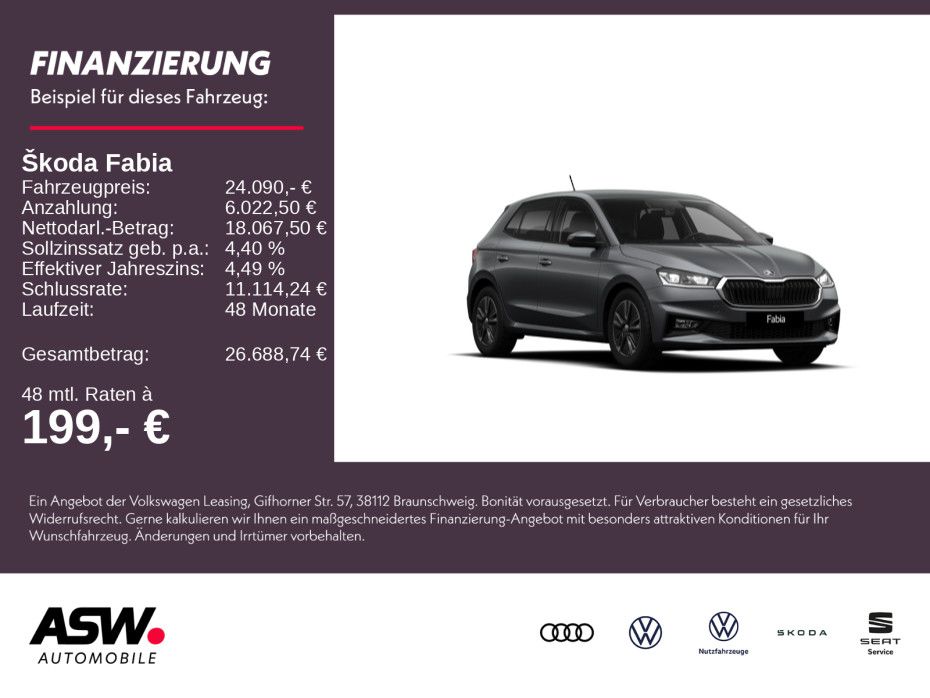SKODA Fabia Balance 1,0 TSI 95PS