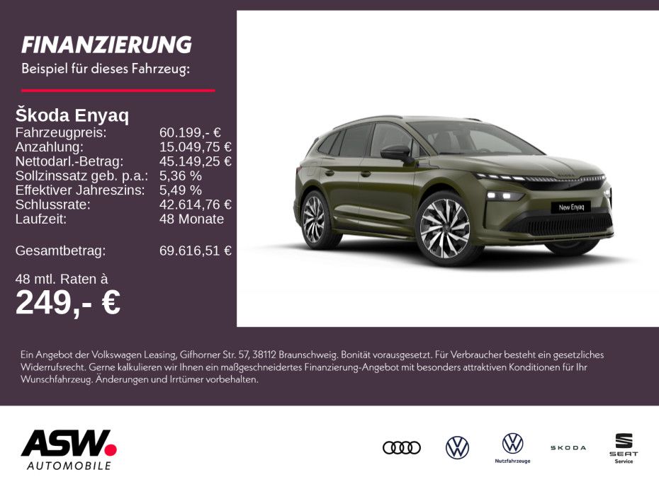 SKODA Enyaq Sportline 85 286PS ACC 360° SHZ CANTON AHK