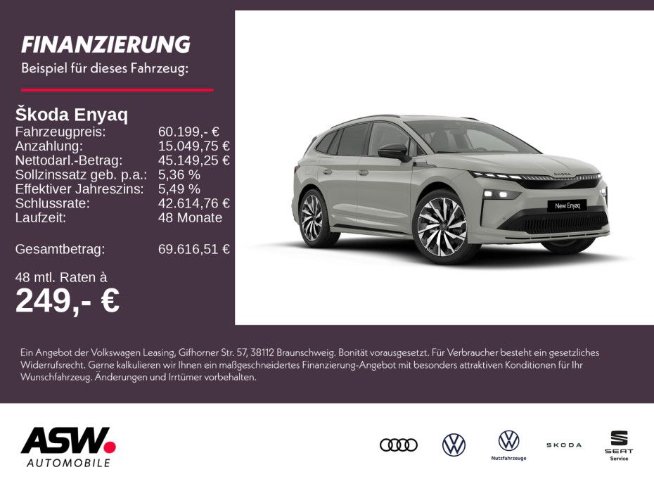 SKODA Enyaq Sportline 85 286PS ACC 360° CANTON SHZ AHK