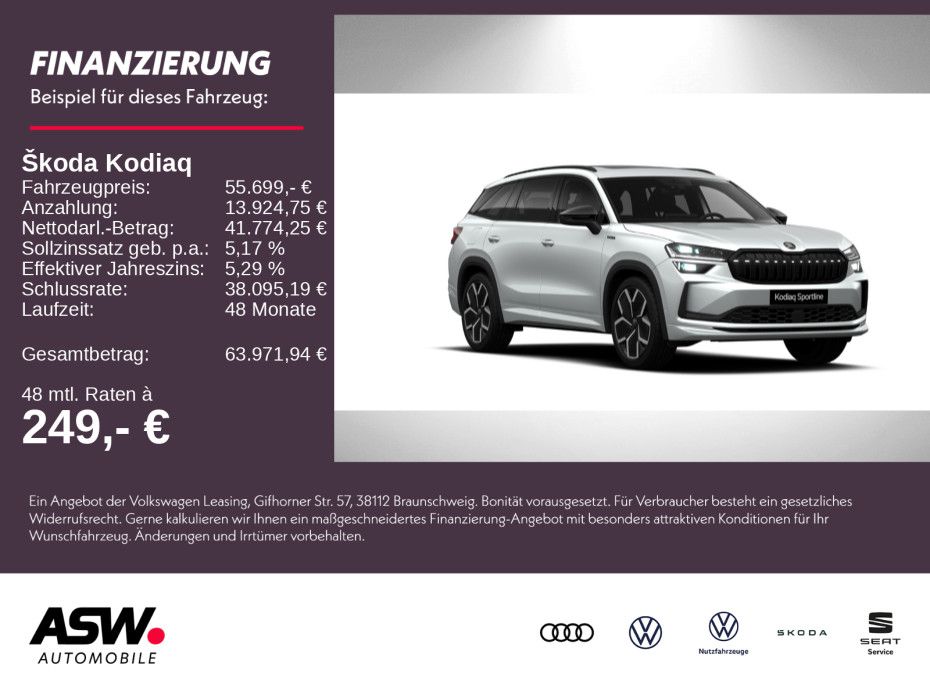 SKODA Kodiaq Sportline 1,5 TSI iV 204PS DSG ACC AHK