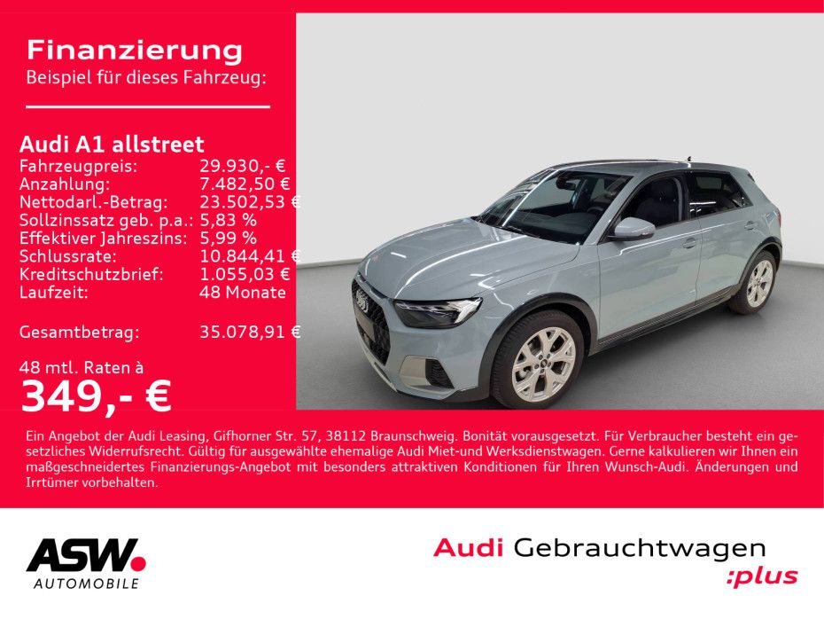 Fahrzeugabbildung Audi A1 allstreet 35TFSI Stronic NAVI LED ACC RFK SHZ