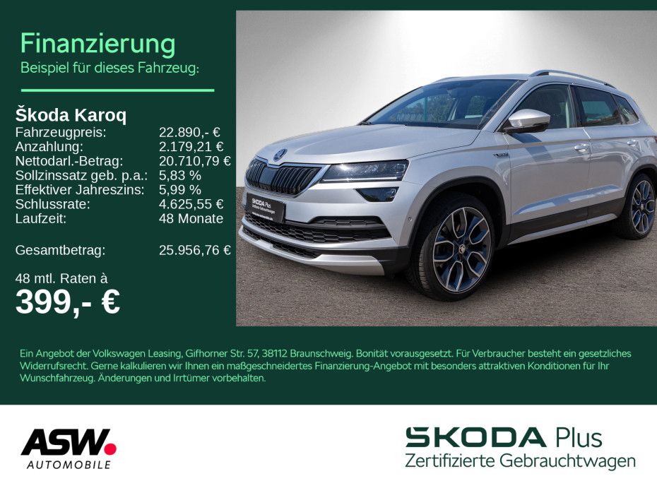 SKODA Karoq Scout 2.0 TDI 4x4 DSG LED Navi PDC ACC AHK