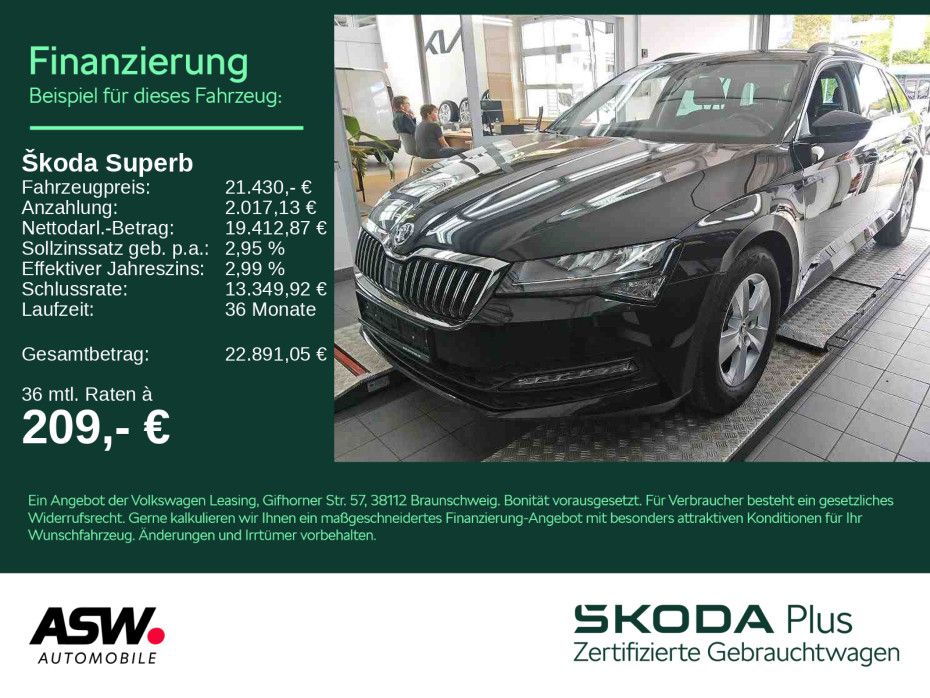 SKODA Superb Combi 2.0TDI DSG LED Navi RFK ACC SHZ PDC