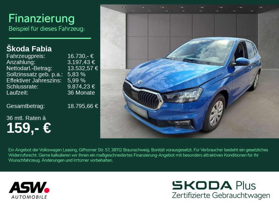 SKODA Fabia Selection 1.0 TSI LED RFK SHZ CARPLAY
