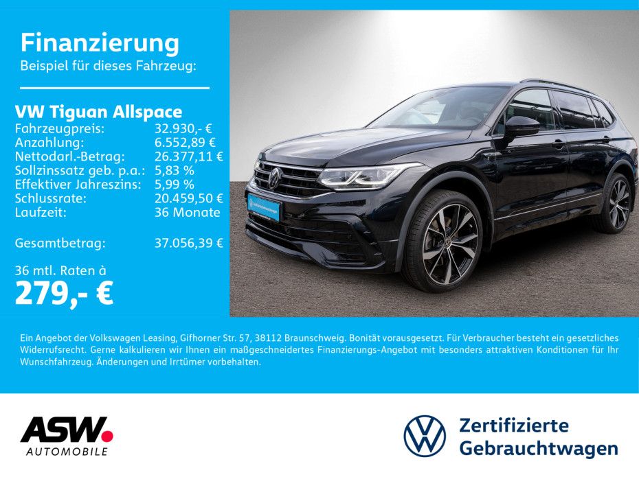 Fahrzeugabbildung Volkswagen Tiguan Allspace R-Line 2.0TDI 7Sitz AHK RFK PANO