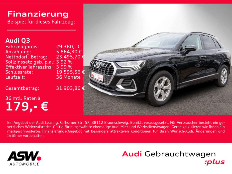 Fahrzeugabbildung Audi Q3 advanced 35TFSI Stronic NAVI LED RFK ACC VC