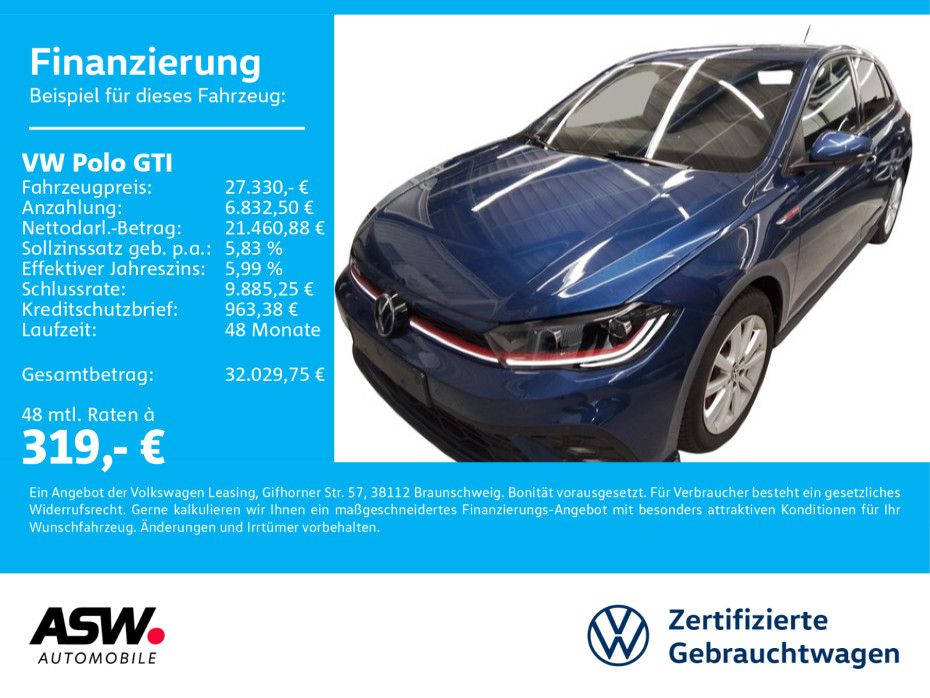 Volkswagen Polo GTI 2.0 TSI DSG LED Navi RFK VC PDC SHZ