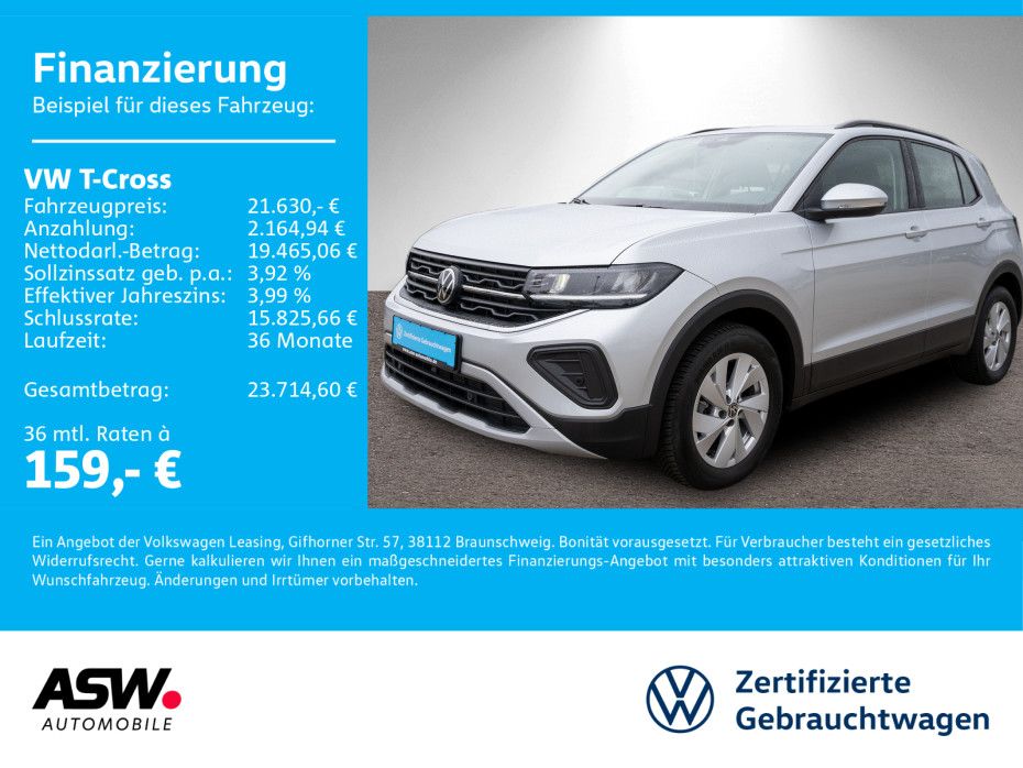 Volkswagen T-Cross Life 1.0 TSI LED Navi ACC RFK PDC SHZ