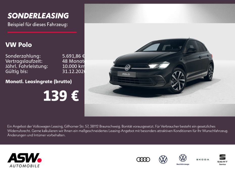 Volkswagen Polo Life 1,0 l TSI 95 PS DSG ACC LED RFK SHZ
