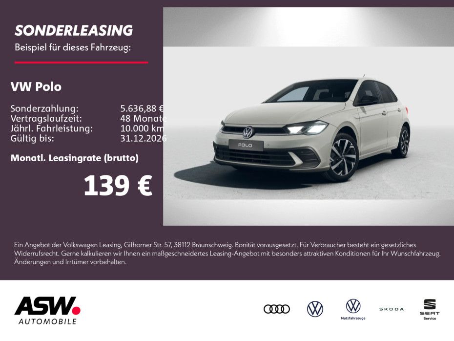 Volkswagen Polo Life 1,0 l TSI 95 PS DSG ACC LED RFK SHZ