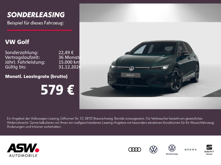 Fahrzeugabbildung Volkswagen Golf R-Line 2,0 l TSI 204 PS DSG 360° LED AHK