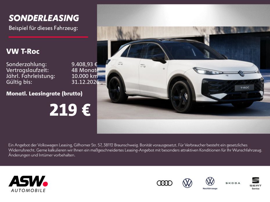 Fahrzeugabbildung Volkswagen T-Roc R-Line 1.5 l eTSI 150 PS DSG 360° LED AHK