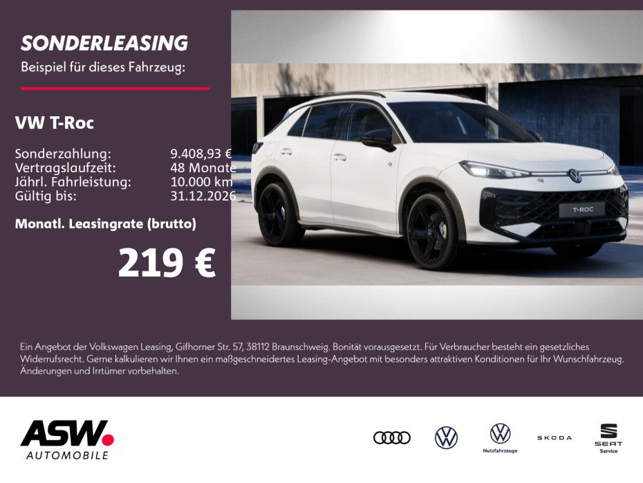 Fahrzeugabbildung Volkswagen T-Roc R-Line 1.5 l eTSI 150 PS DSG 360° ACC AHK