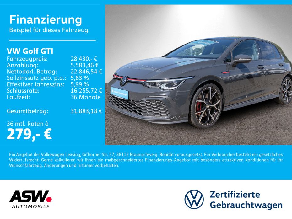 Fahrzeugabbildung Volkswagen Golf GTI 2.0 TSI DSG LED Navi ACC PANO RFK SHZ