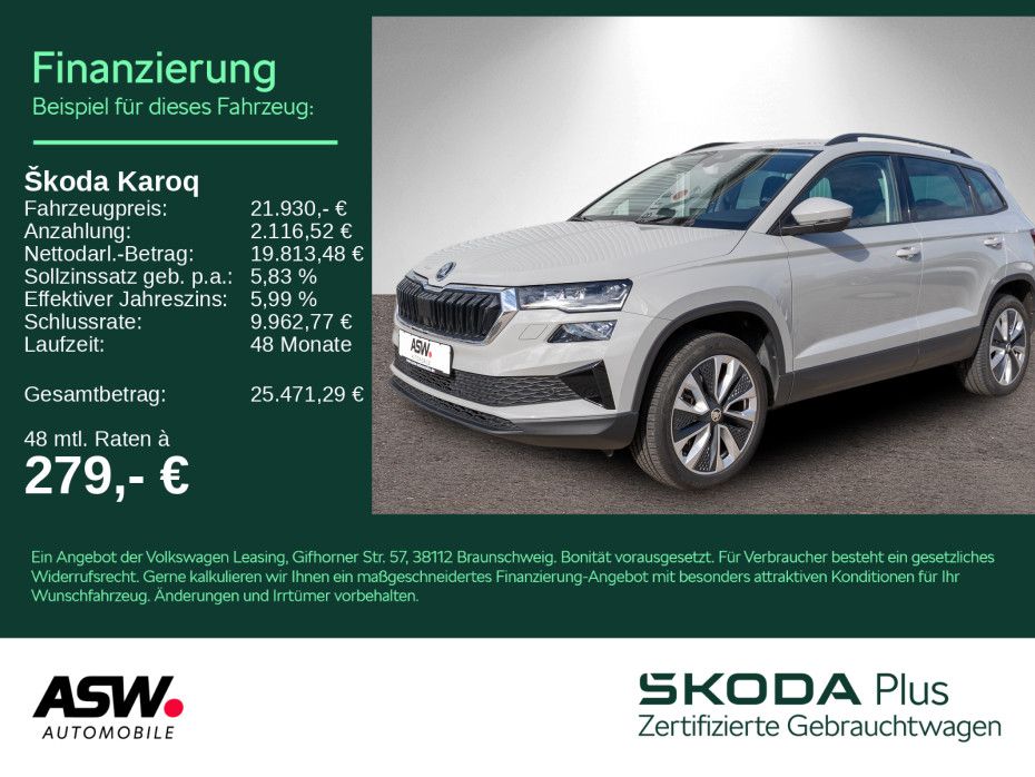 SKODA Karoq Style 2.0 TDI LED Navi AHK RFK SHZ PDC