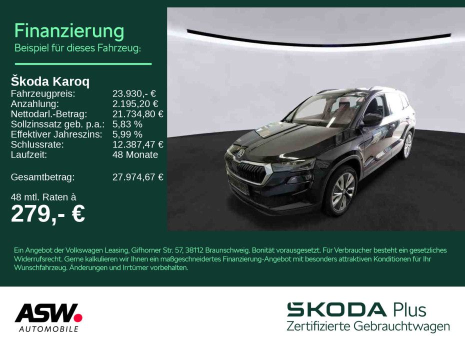 SKODA Karoq Style 1.5 TSI LED Navi 360° ACC PDC SHZ