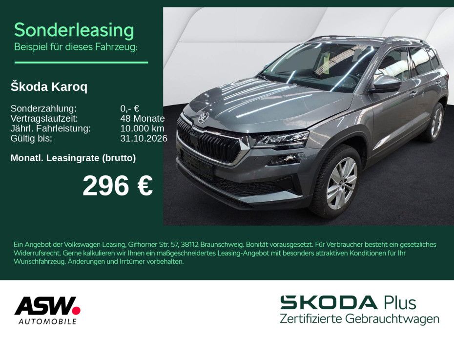 SKODA Karoq Selection 1.5 TSI LED Navi ACC RFK PDC SHZ