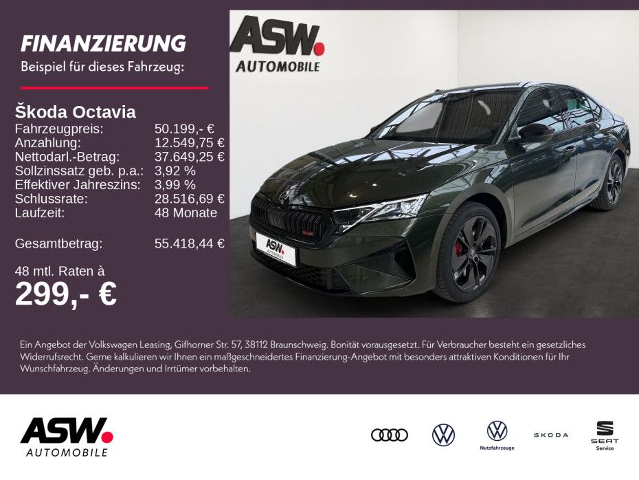 Fahrzeugabbildung SKODA Octavia RS 2,0 TSI 265PS DSG ACC 360° CANTON AHK
