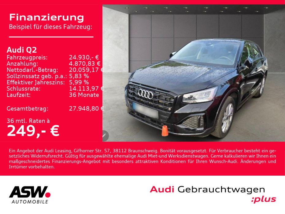 Fahrzeugabbildung Audi Q2 Advanced 35TDI NAVI LED RFK PDC SHZ ACC VC