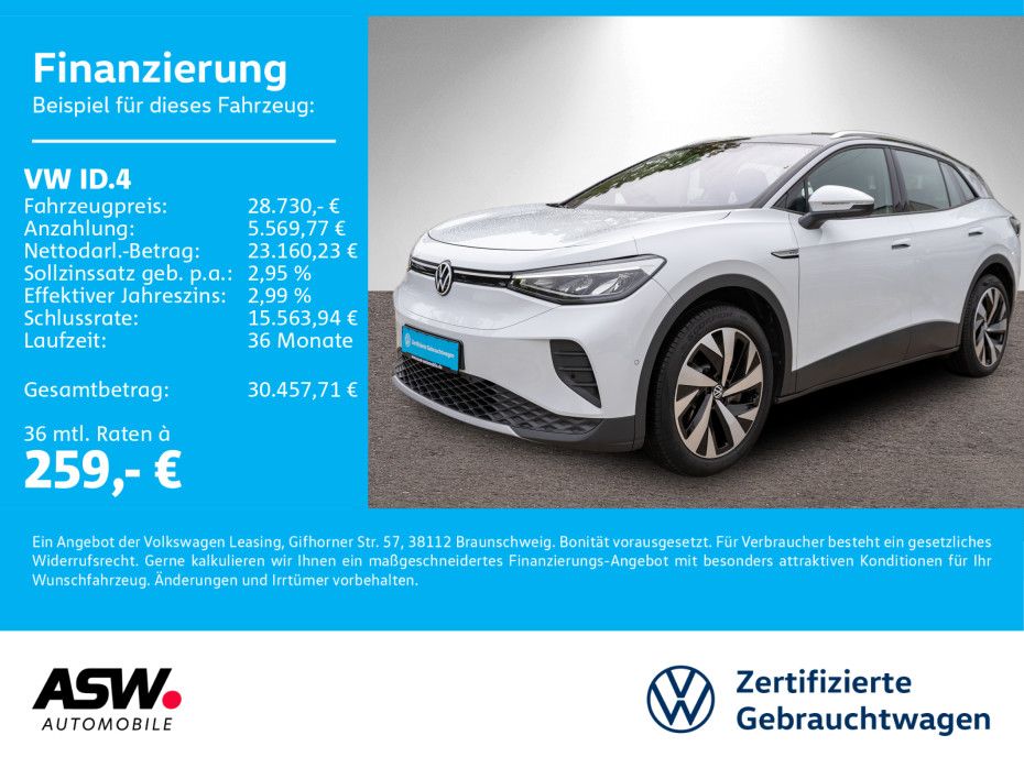 Volkswagen ID.4 Pro 4 MOTION LED Navi AHK WÄPU RFK ACC SHZ