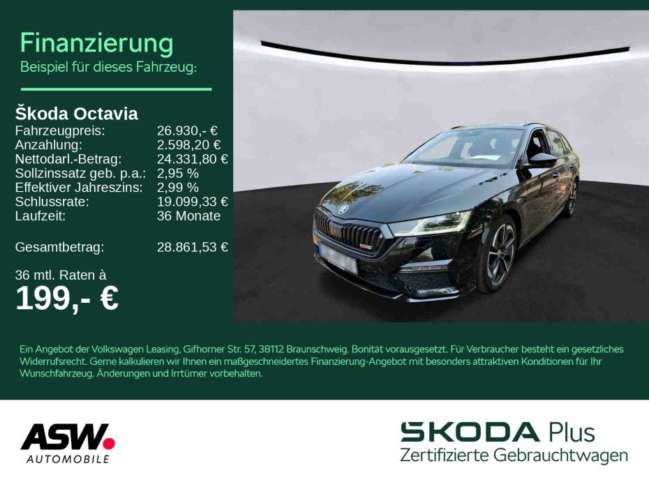 SKODA Octavia RS Combi 2.0TDI DSG LED Navi HUD PANO