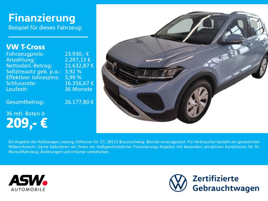 Volkswagen T-Cross Life 1.0 TSI LED Navi AHK ACC PDC SHZ