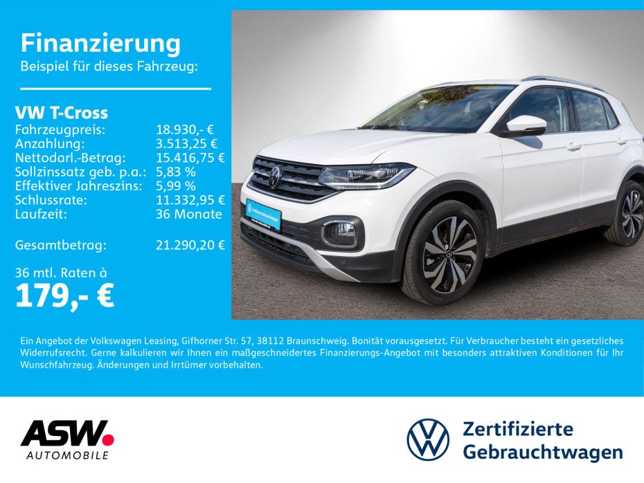 Volkswagen T-Cross Style 1.5 TSI DSG LED Navi SHZ RFK ACC