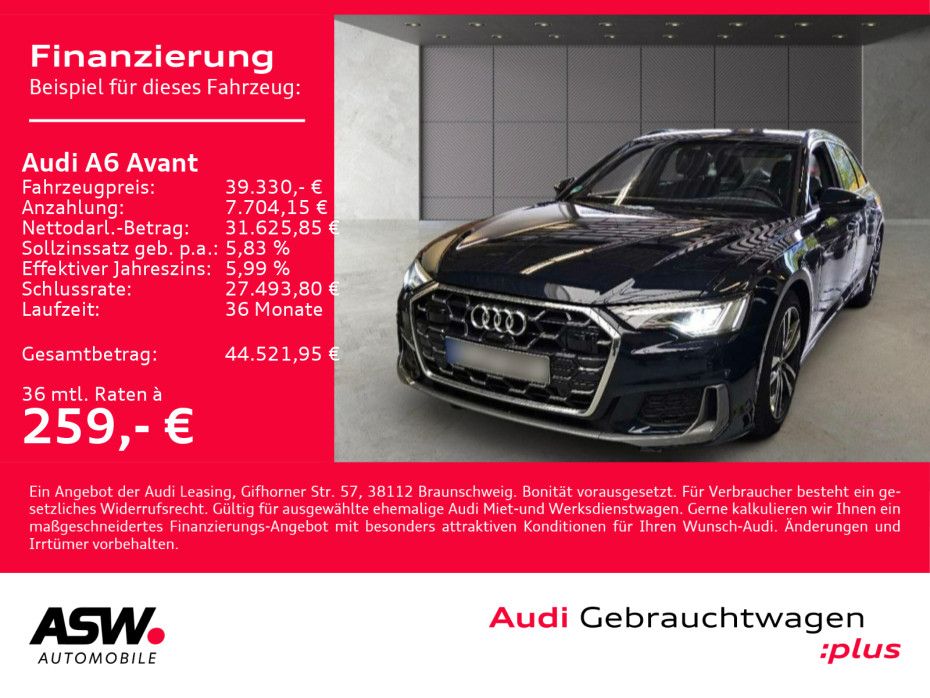 Fahrzeugabbildung Audi A6 Avant S line 40TDI NAVI MATRIX 360° B&O AHK