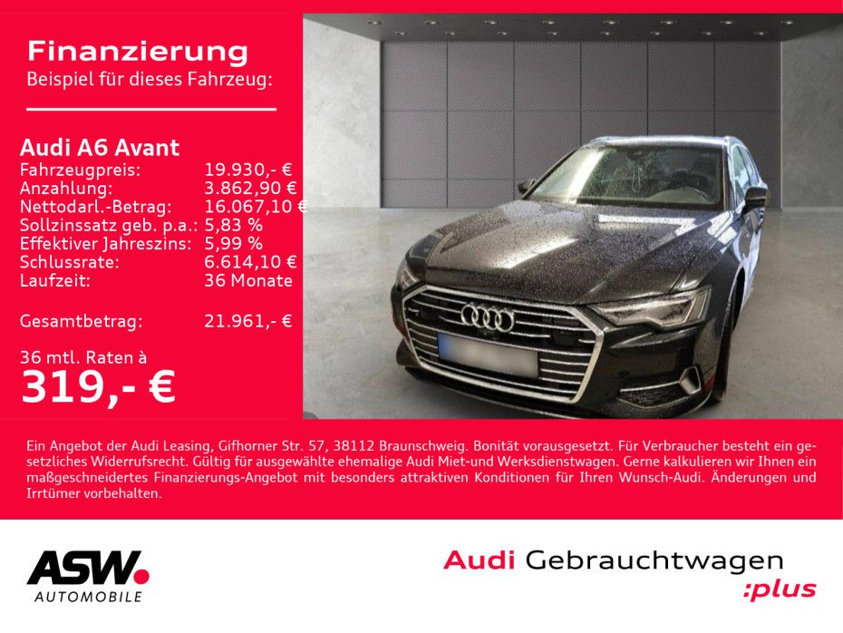 Fahrzeugabbildung Audi A6 Avant S line 40TDI NAVI MATRIX STANDHZ 360°