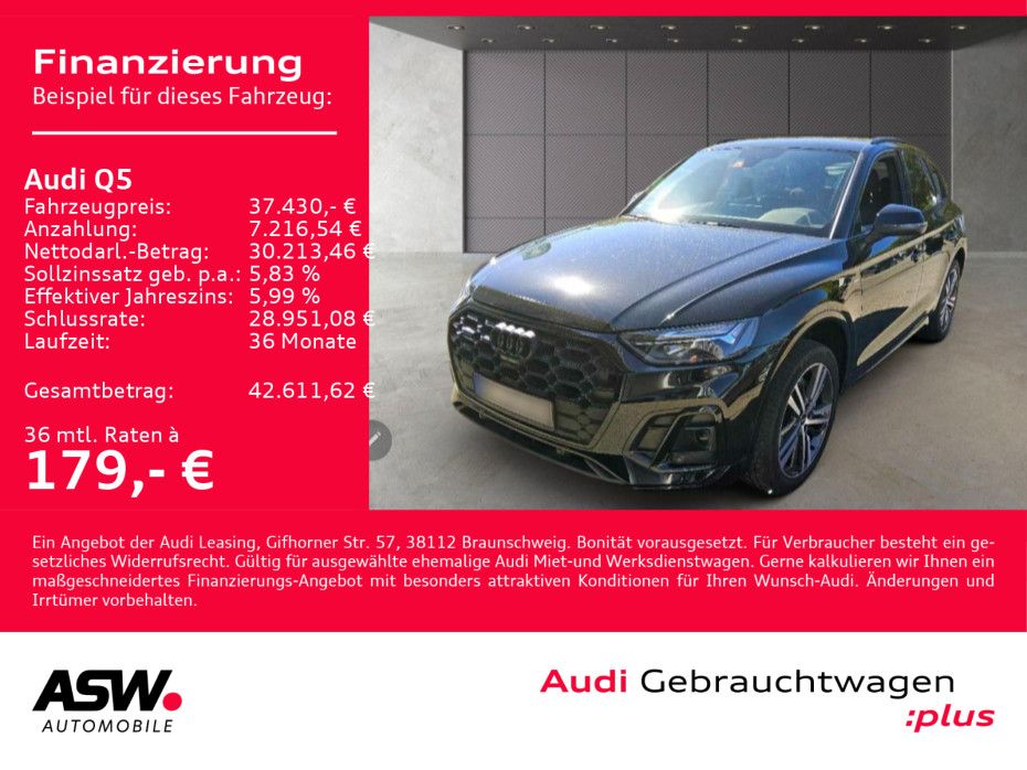 Fahrzeugabbildung Audi Q5 S line 50TDI quattro NAVI LED 360° GRA SHZ VC