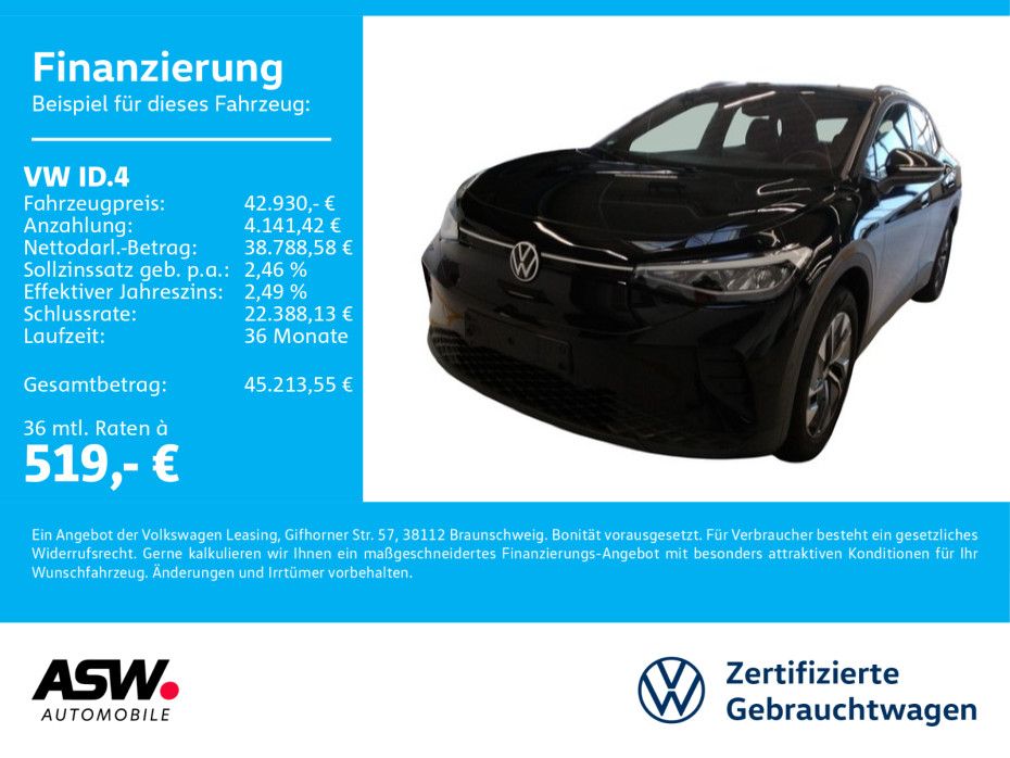 Volkswagen ID.4 Pro. LED Navi AHK WÄPU ACC PDC SHZ