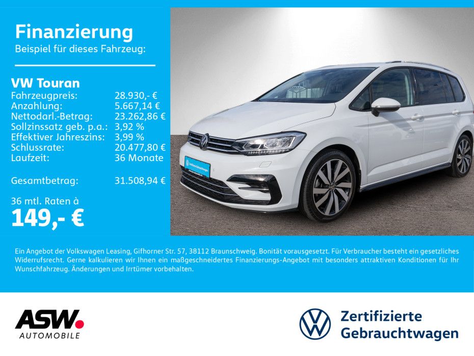 Volkswagen Touran R-Line 1.5TSI LED Navi 7Sitze RFK ACC SHZ