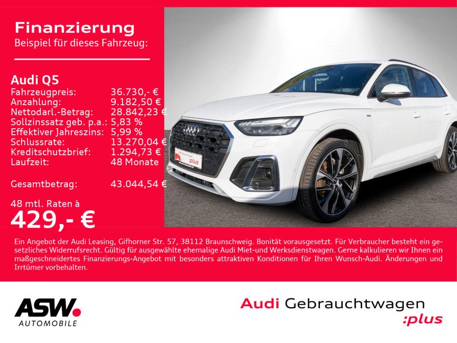Fahrzeugabbildung Audi Q5 S line 40TDI quattro NAVI MATRIX B&O AHK 360°