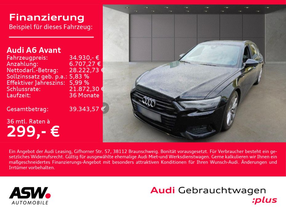 Fahrzeugabbildung Audi A6 Avant S line 45TFSI quattro NAVI LED B&O AHK
