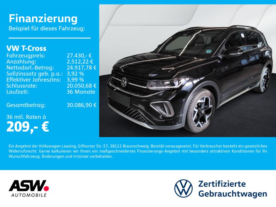 Volkswagen T-Cross R-Line 1.5 TSI LED Navi AHK RFK ACC SHZ