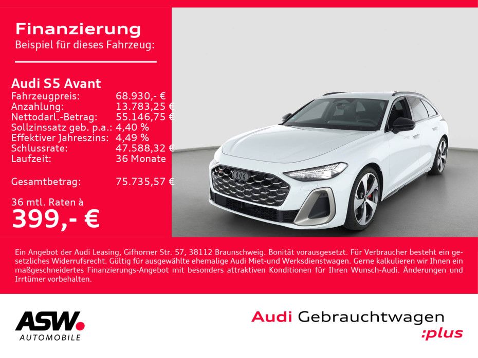 Fahrzeugabbildung Audi S5 Avant edition one TFSI MATRIX STDHZ AHK B&O