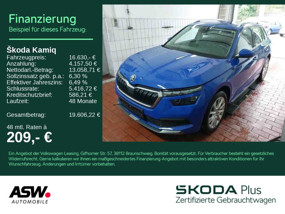SKODA Kamiq Style 1.0 TSI LED Navi AHK PDC SHZ