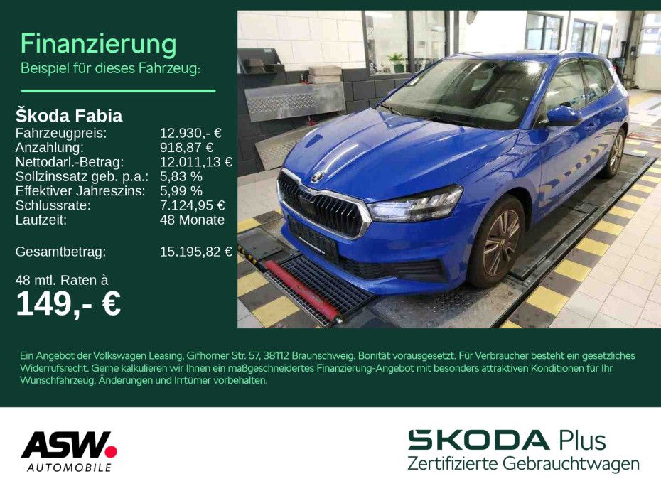 SKODA Fabia Ambition 1.0 TSI LED Navi KLIMA GRA