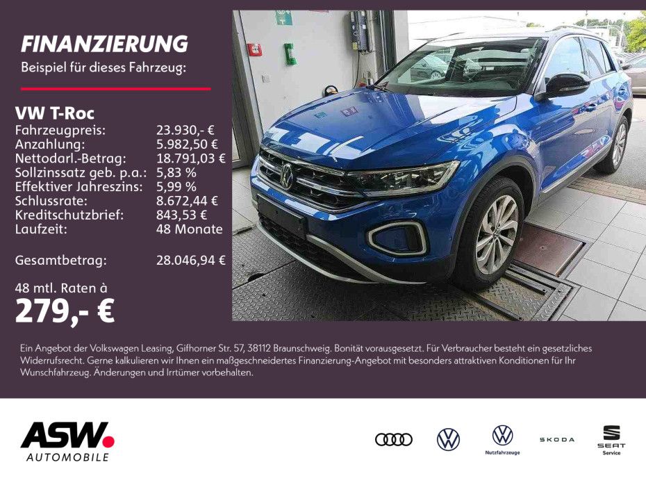 Volkswagen T-Roc Style 1.5 TSI LED Navi AHK STDHZ ACC SHZ