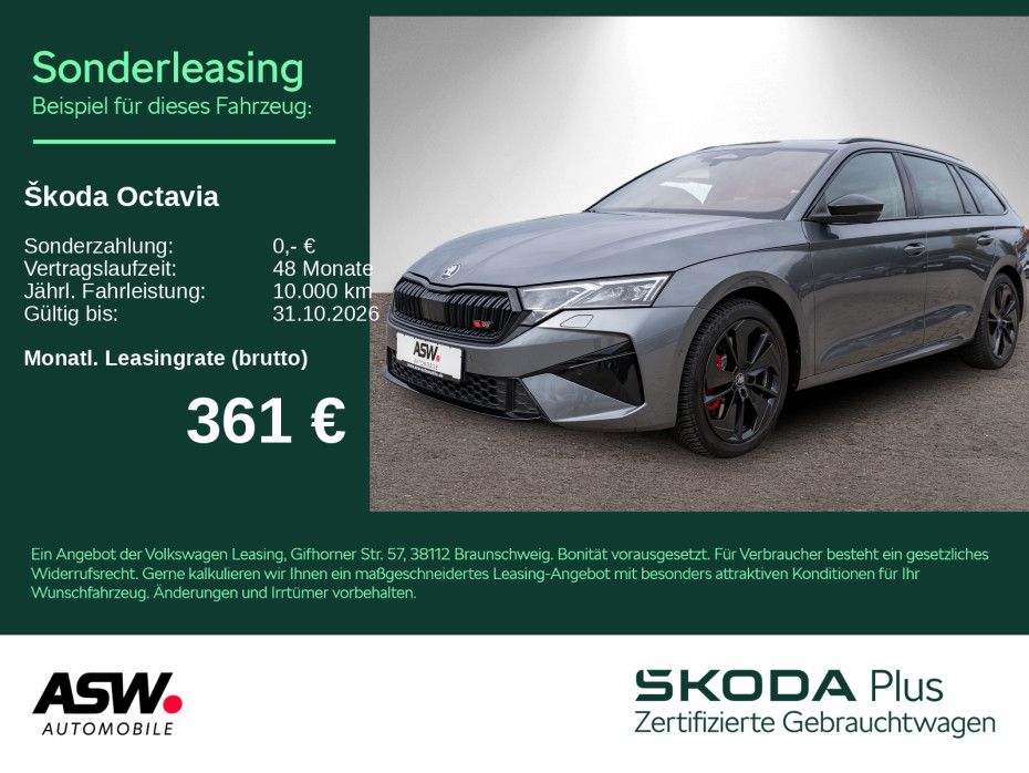Fahrzeugabbildung SKODA Octavia RS Combi 2.0TSI DSG PANO RFK STDHZ ACC