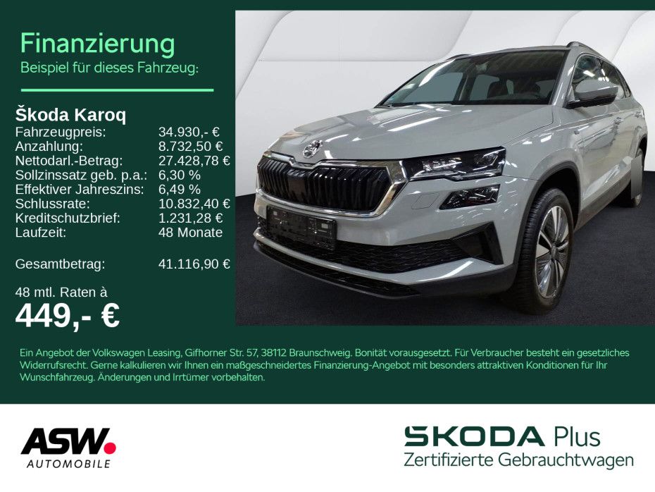 SKODA Karoq Tour 2.0TDI DSG LED Navi AHK STDHZ RFK ACC