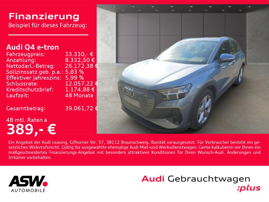 Fahrzeugabbildung Audi Q4 40 e-tron MATRIX NAVI ACC RFK SHZ VC