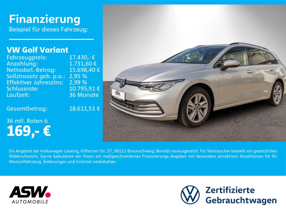 Volkswagen Golf Variant Life 2.0TDI DSG LED Nav PDC SHZ ACC